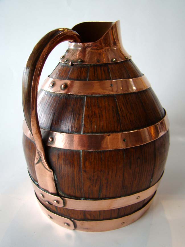 An English copper bound oak cider jug circa 1870 — image 2